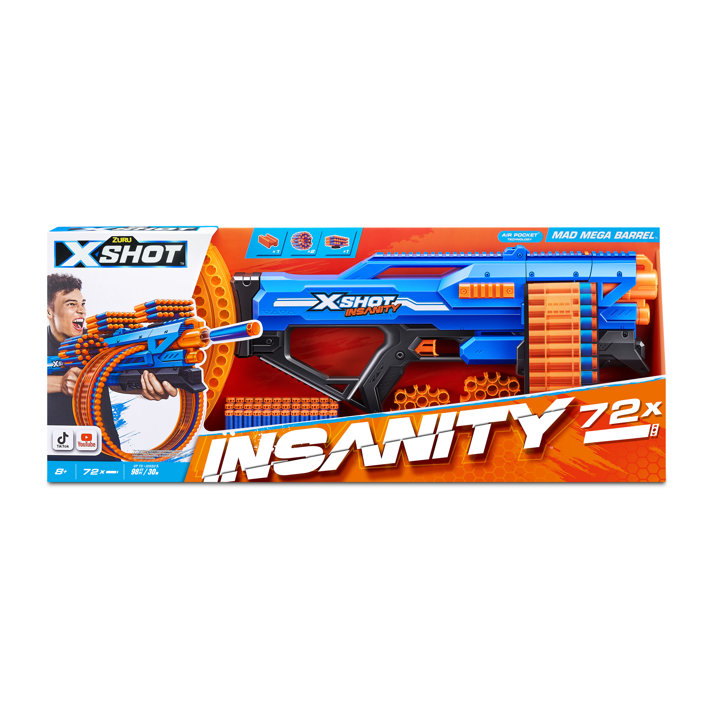 Набор игровой X-Shot Insanity Mad Mega Barrel 36609 - фото 11