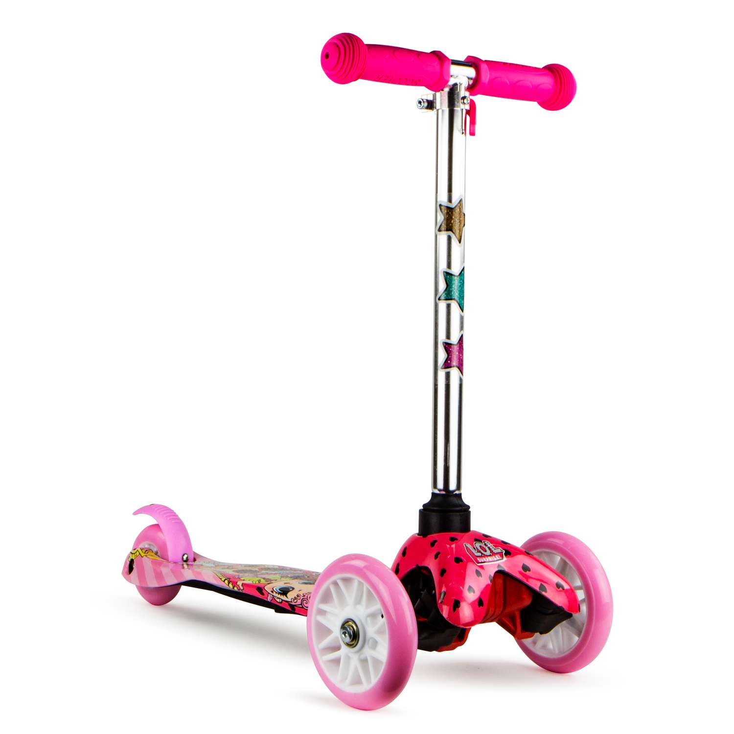 Самокат детский трехколесный LOL Surprise! кикборд для девочки со светящимися колесами - фото 6