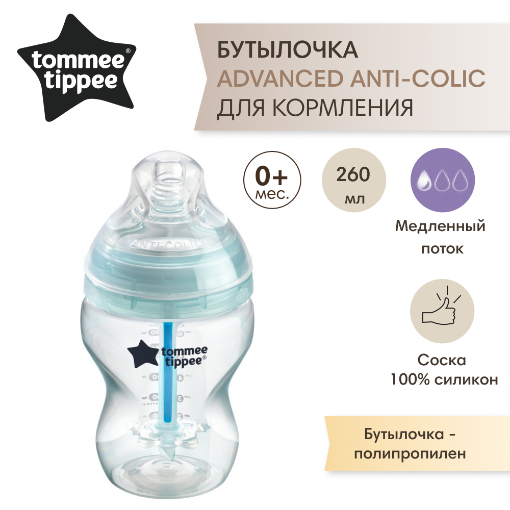 Бутылочка для кормления Tommee tippee Advanced Anti-Colic 260 мл - фото 4