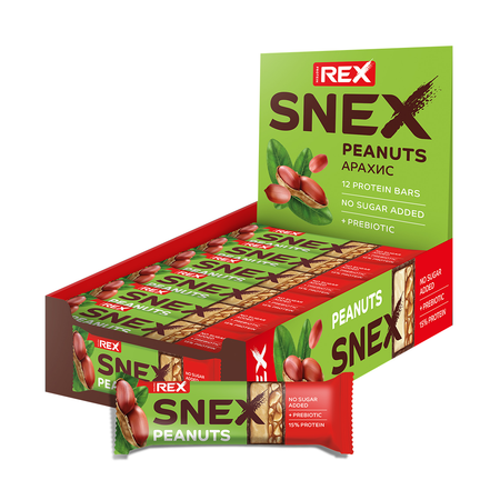 Протеиновые батончики ProteinRex Snex арахис 12шт