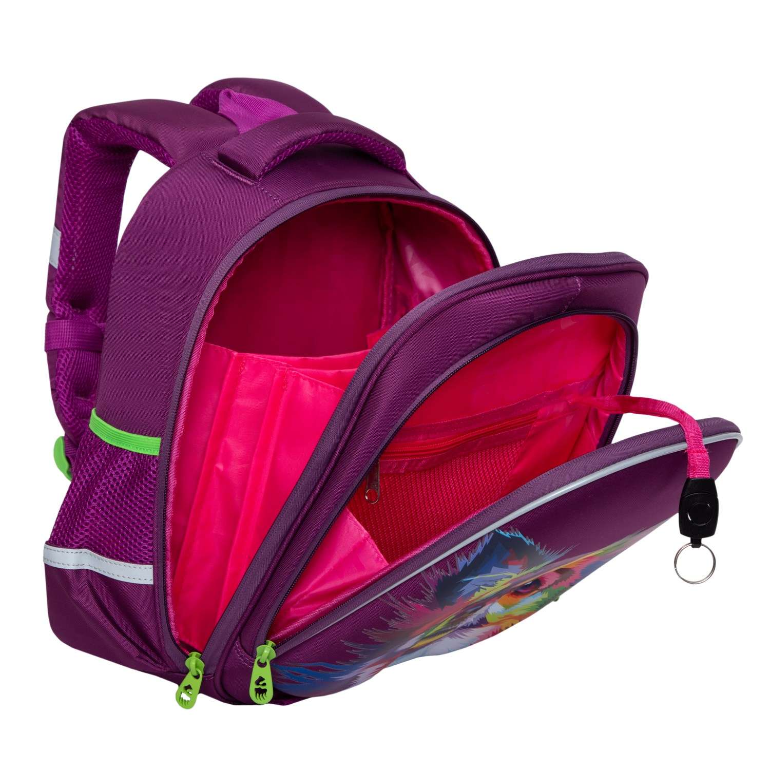 Рюкзак школьный Grizzly Пёсик Фиолетовый RAz-086-13/2 - фото 4