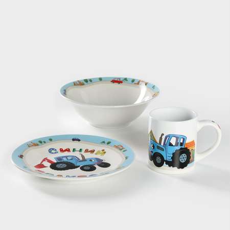 Набор Синий трактор детской посуды из керамики «Синий трактор»