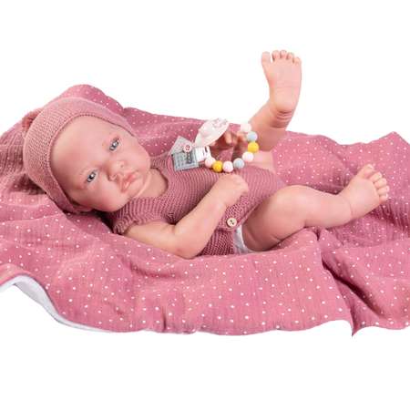 Кукла Antonio Juan Реборн испанская Натали в розовом 40 см виниловая 80220