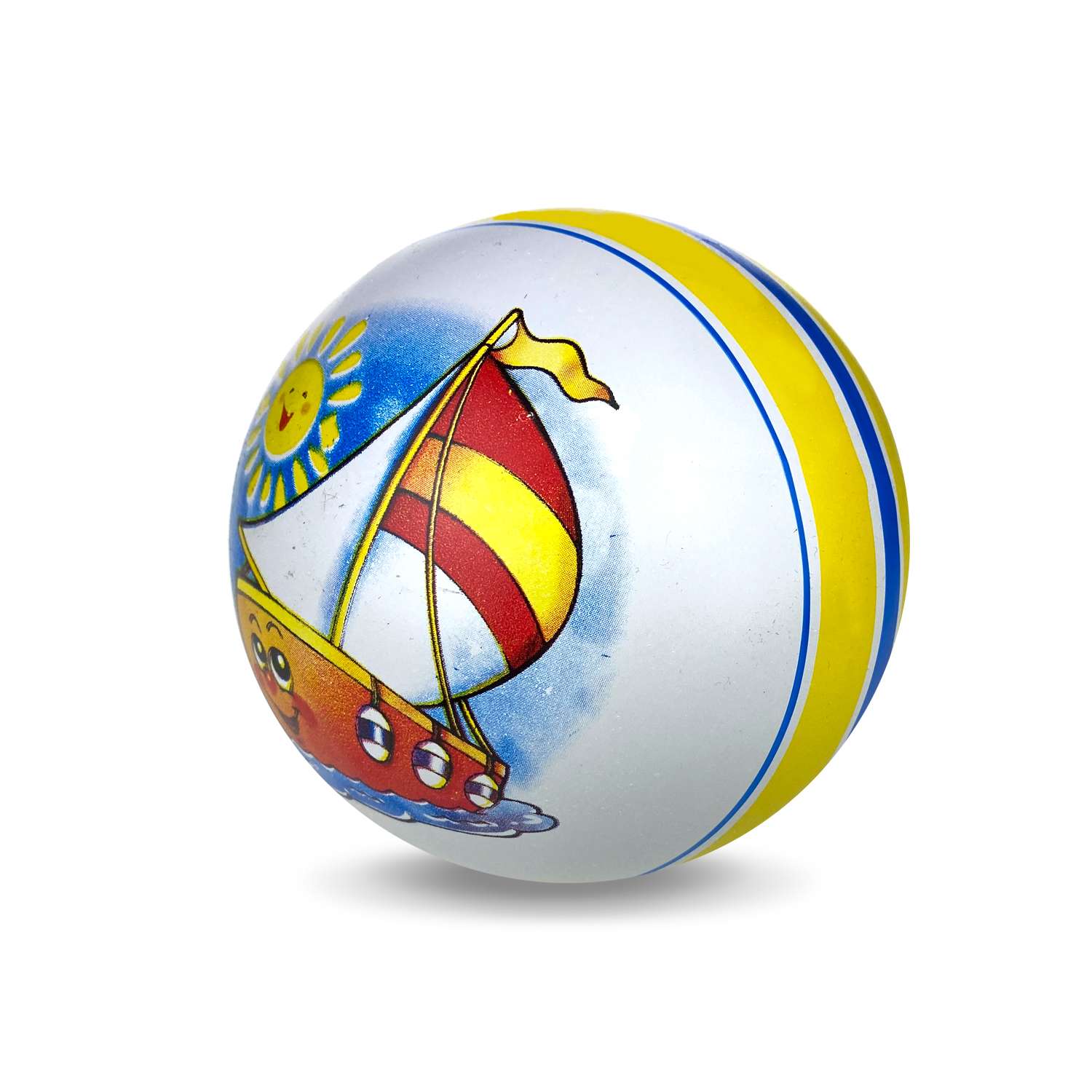Мяч ЧАПАЕВ диаметр 150 мм Кораблик синий - фото 3