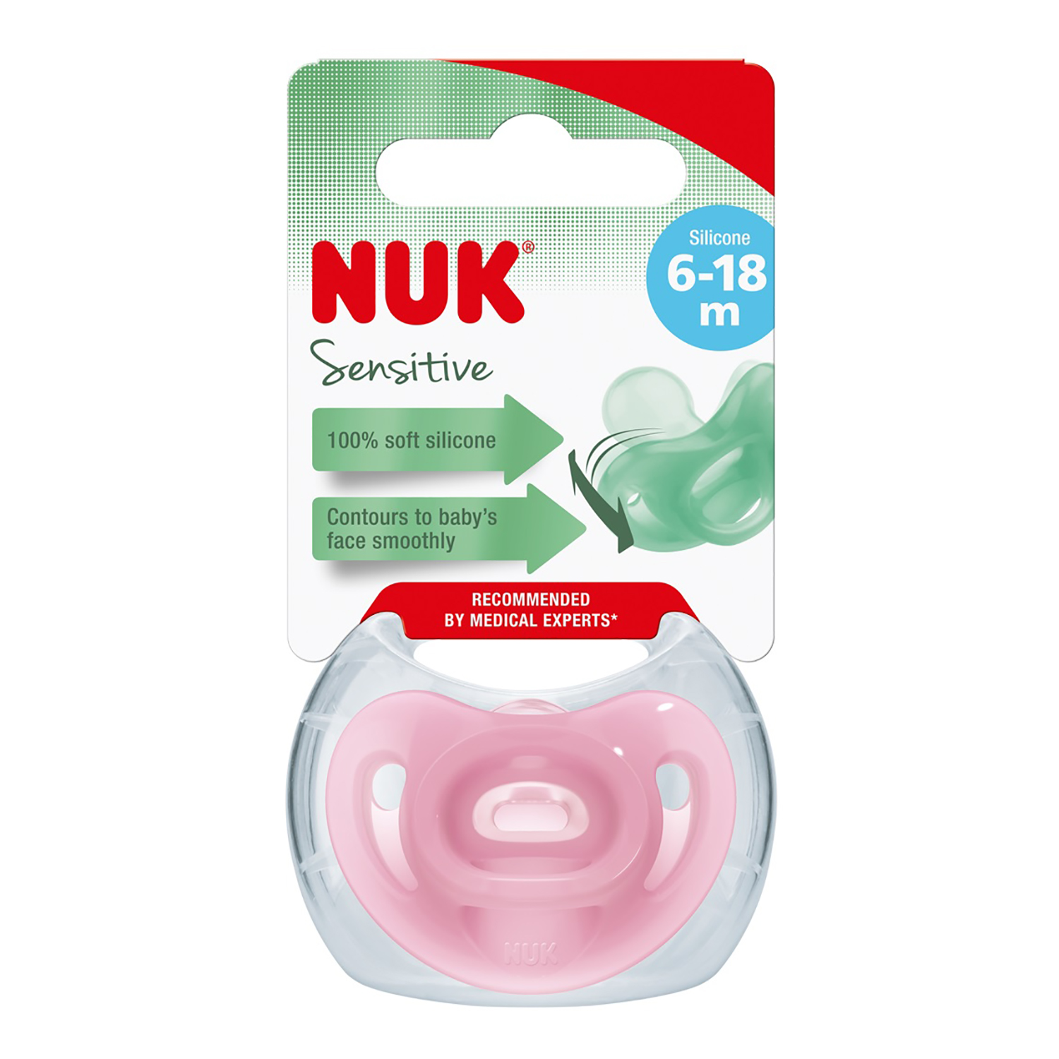 Пустышка Nuk Sensitiv 2 Розовый 10736386 - фото 2