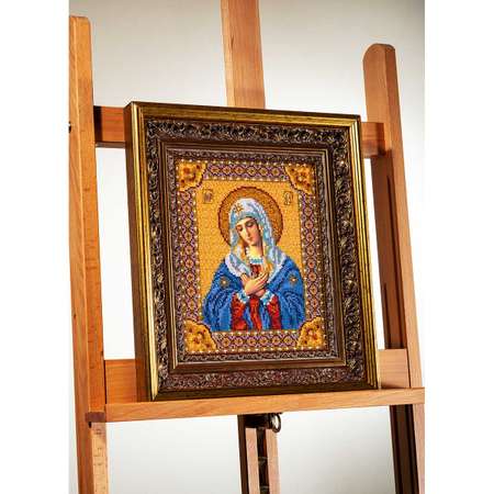 Набор для вышивания Радуга бисера иконы бисером В153 Умиление Богородица 20x25см