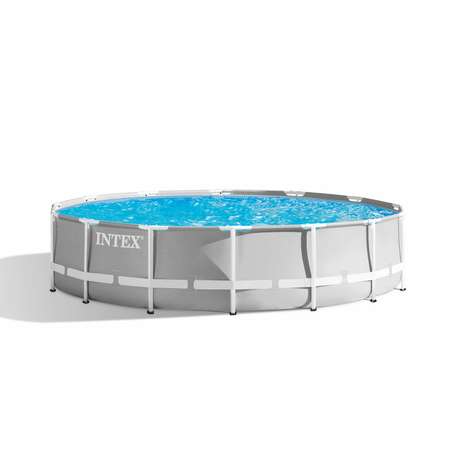Каркасный бассейн INTEX Prism Frame 427х107см с лестницей настилом тентом и фильтр-насосом от 6 лет