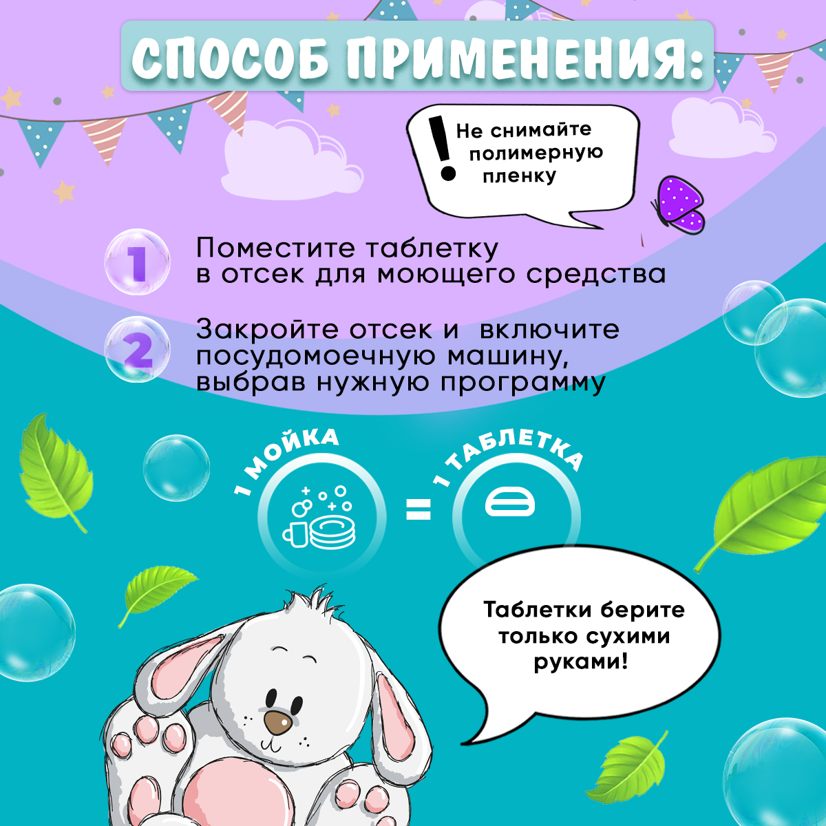 Средство для мытья посуды FRESHLAND Таблетки для посудомоечной машины ЭКО  ALL IN ONE 55 шт в водорастворимой пленке купить по цене 380 ₽ в  интернет-магазине Детский мир