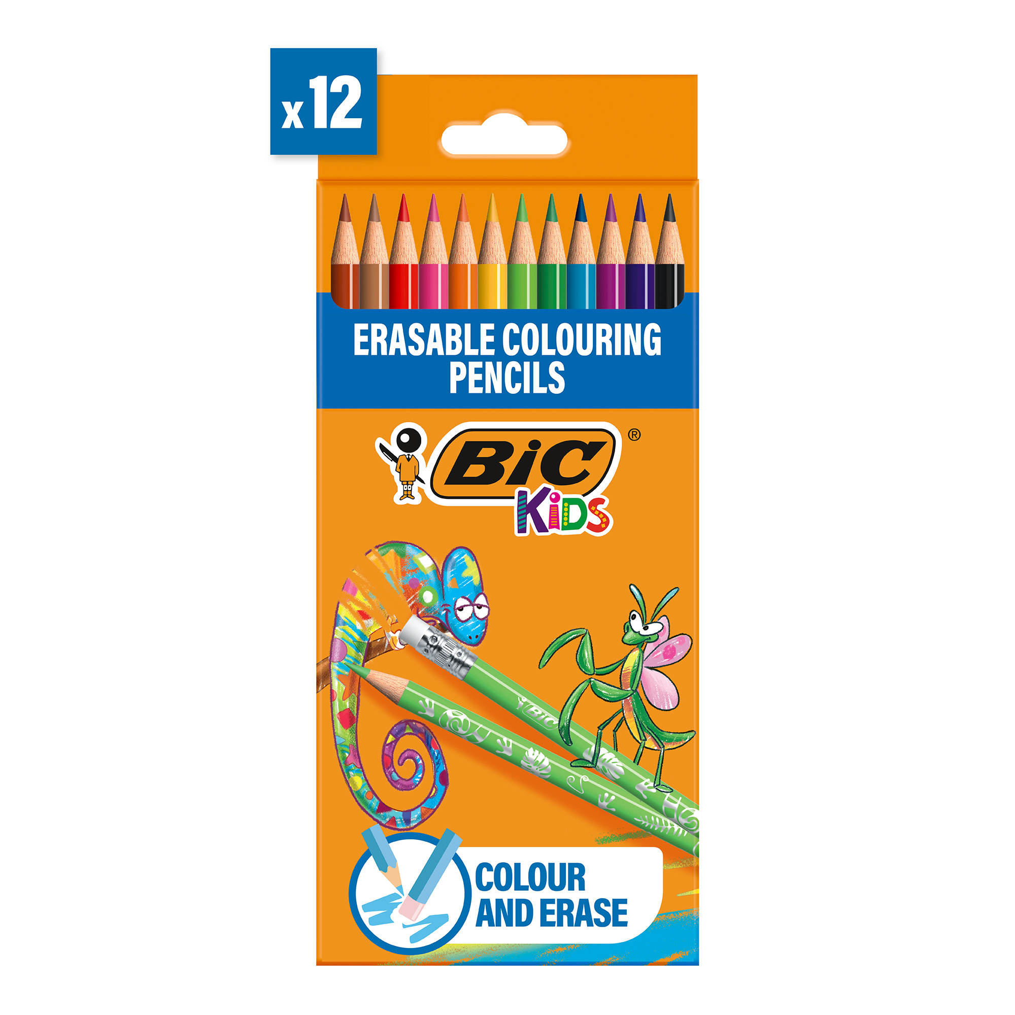 Карандаши цветные BIC Илюжен 12цветов 987868 - фото 1