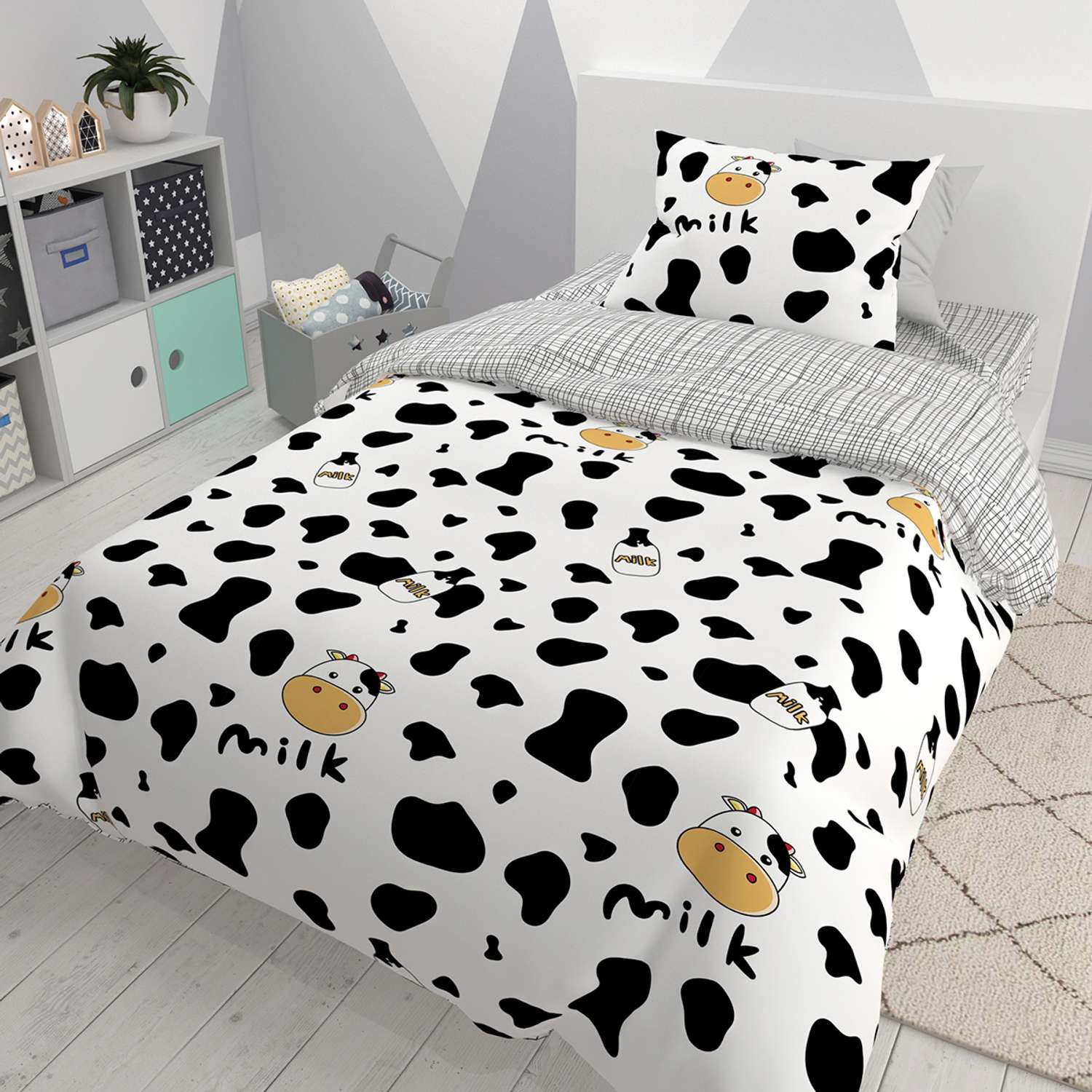 Комплект постельного белья BRAVO kids dreams Молоко 1.5 спальный 3 предмета наволочка 50х70 - фото 2