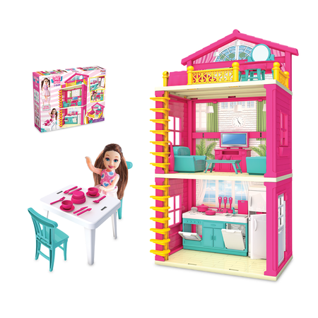 Дом для куклы DEDE Lolas house 3 floors с куклой и аксессуарами 03662