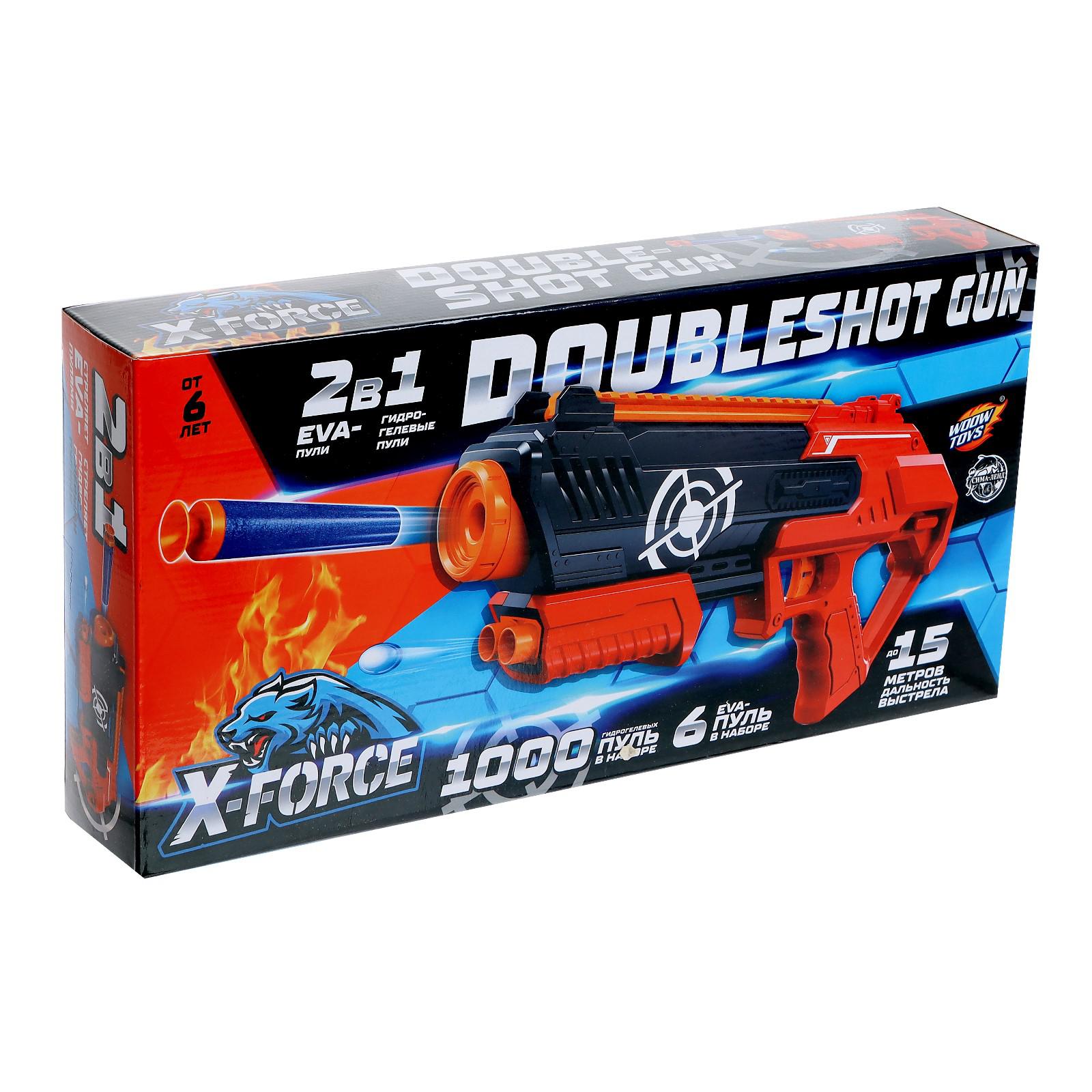 Бластер DOUBLESHOT GUN WOOW TOYS стреляет мягкими и гелевыми пулями - фото 3