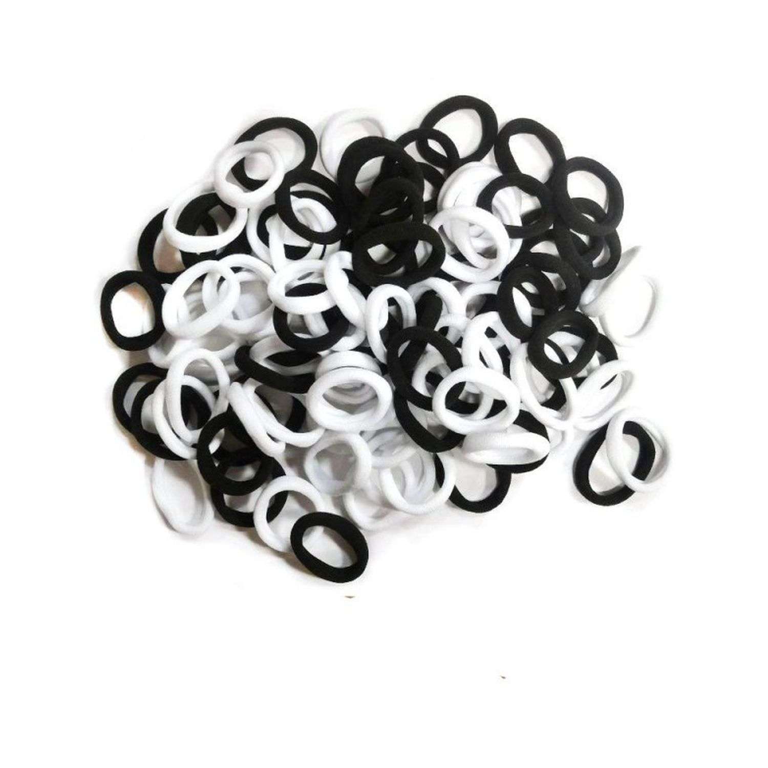 Набор резиночек для волос Seichi черно-белый 100 шт - фото 1