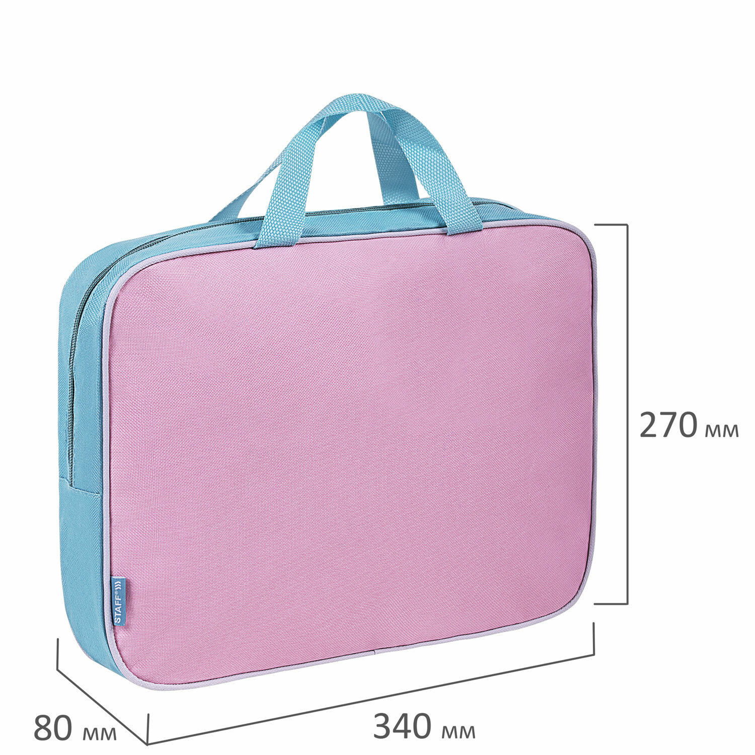 Папка-сумка Staff портфель для документов с ручками на молнии - фото 10