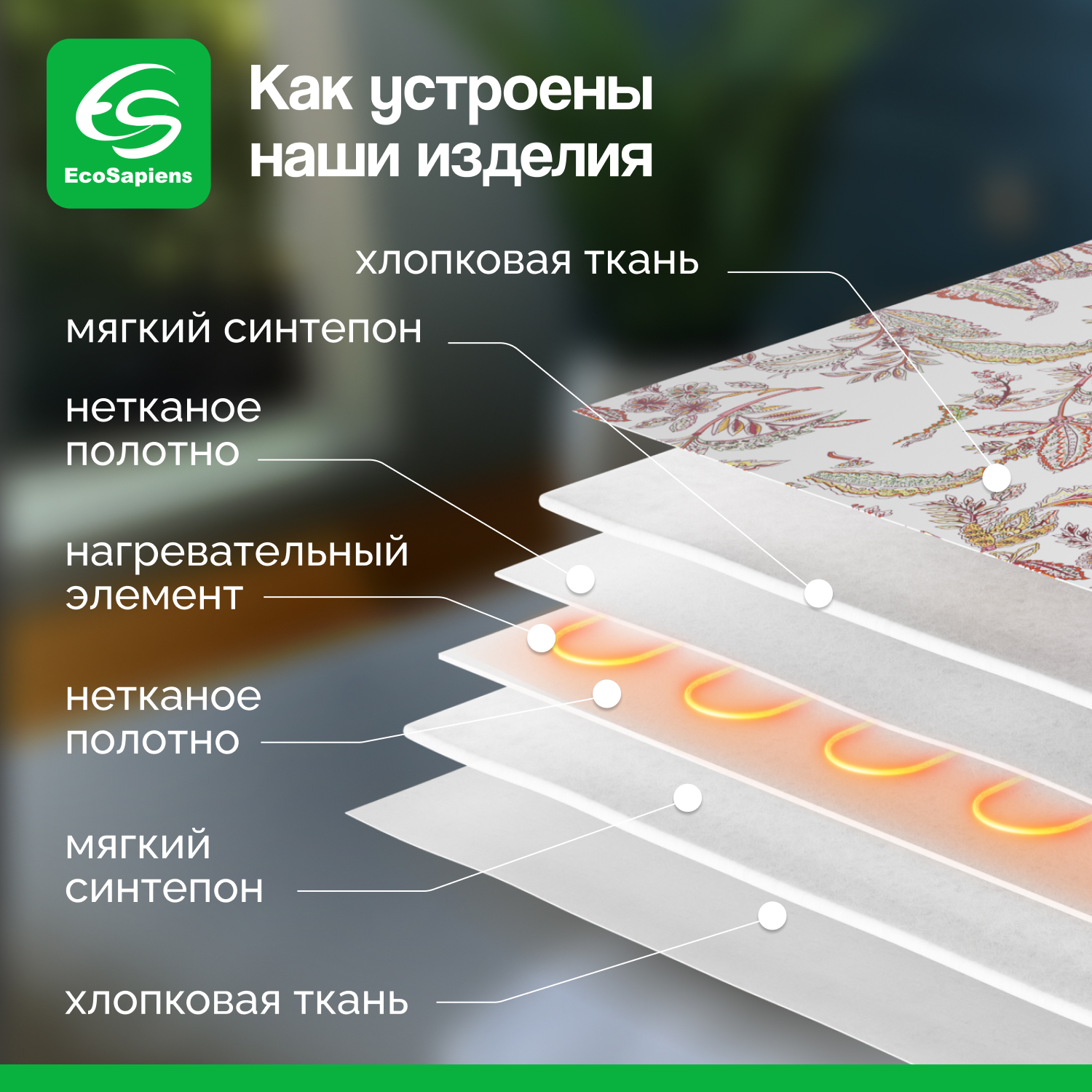 Электрическая грелка EcoSapiens Экогрейка с подогревом 30х40 см красная - фото 2