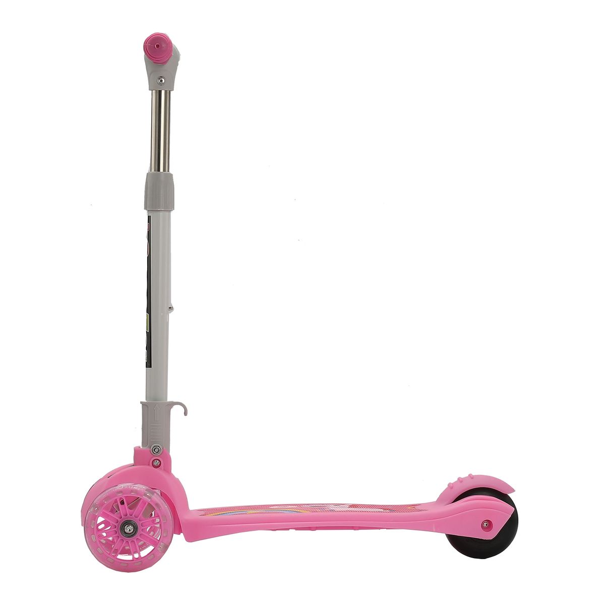 Самокат LATS детский 3-колесный со светящимися колесами розовый - фото 8