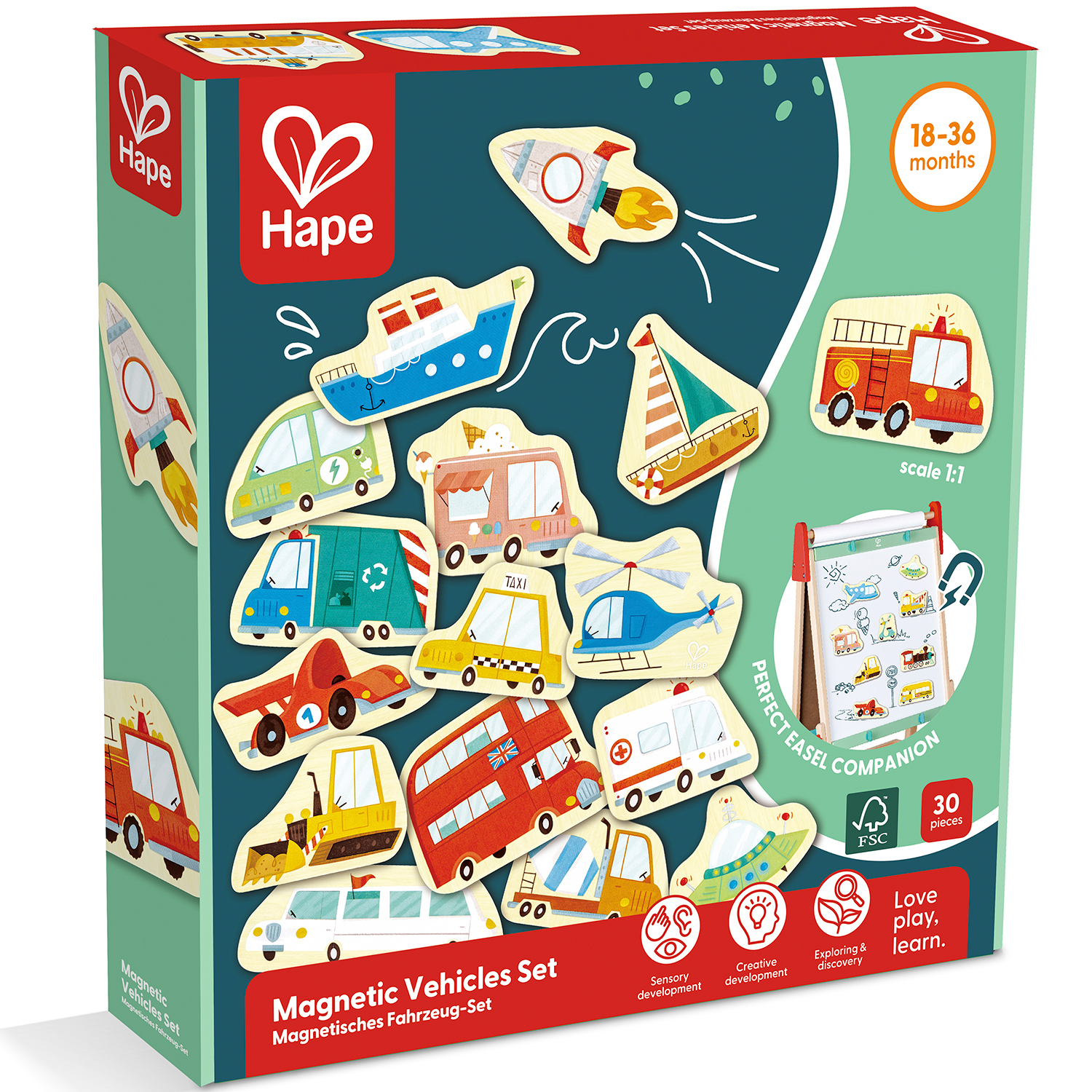 Игровой набор Hape магнитных фигурок серия Транспорт E2008_HP - фото 3