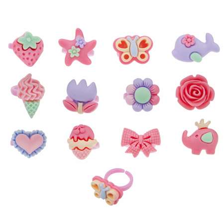 Набор бижутерии 1TOY Sweet heart Bijou 12 колец пастельные тона