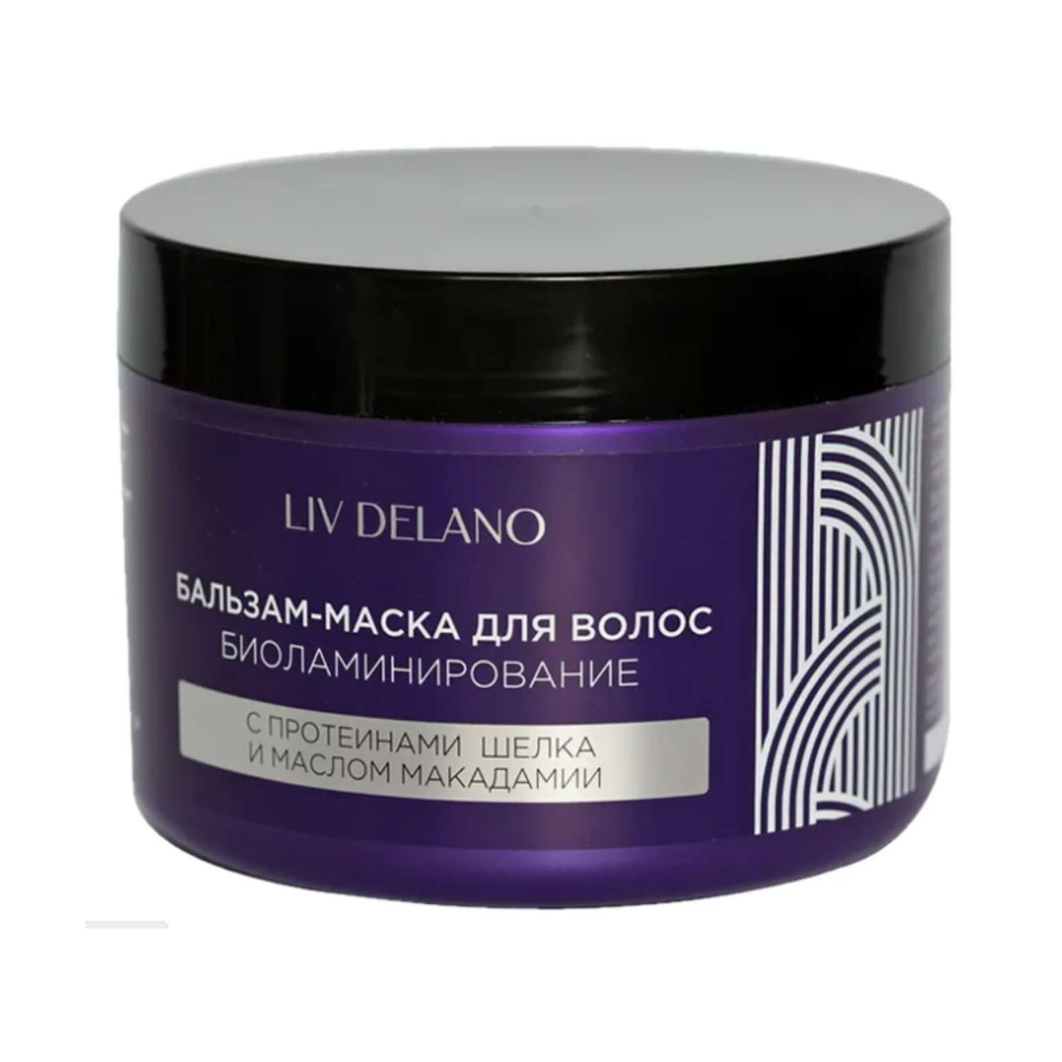 Бальзам для волос LIV DELANO биоламинирование с протеинами шёлка и маслом макадами 500 мл - фото 1