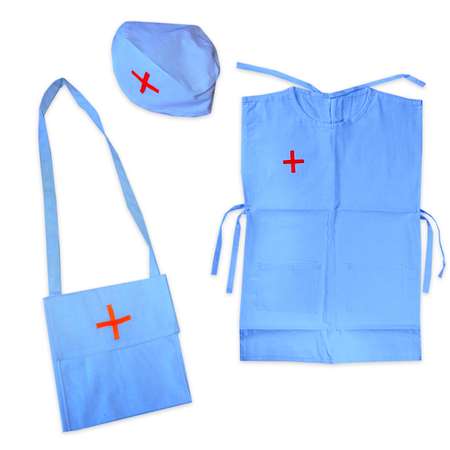 Костюм Тутси игровой набор Докторёнок голубой фартук колпак сумочка