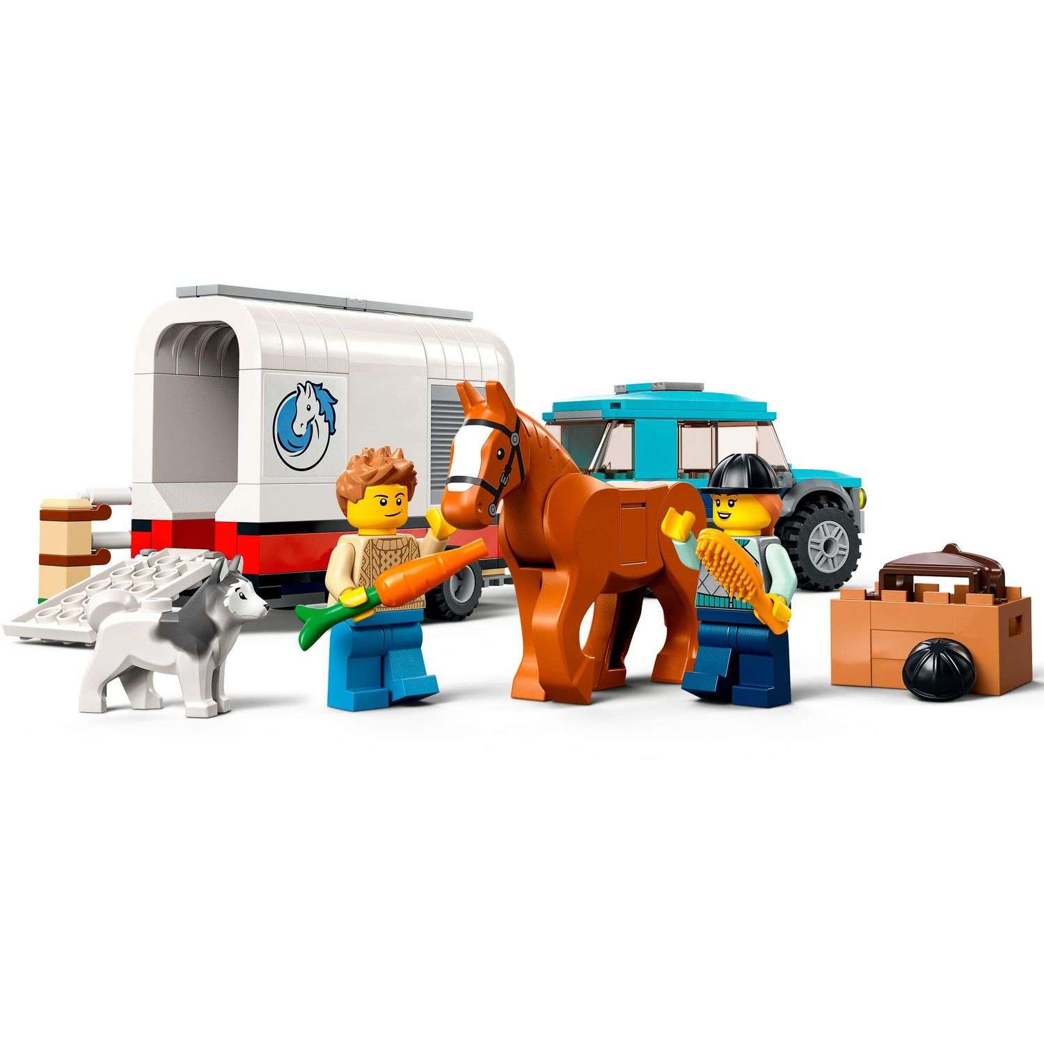 Конструктор LEGO City Машина с прицепом для лошади 60327 - фото 3