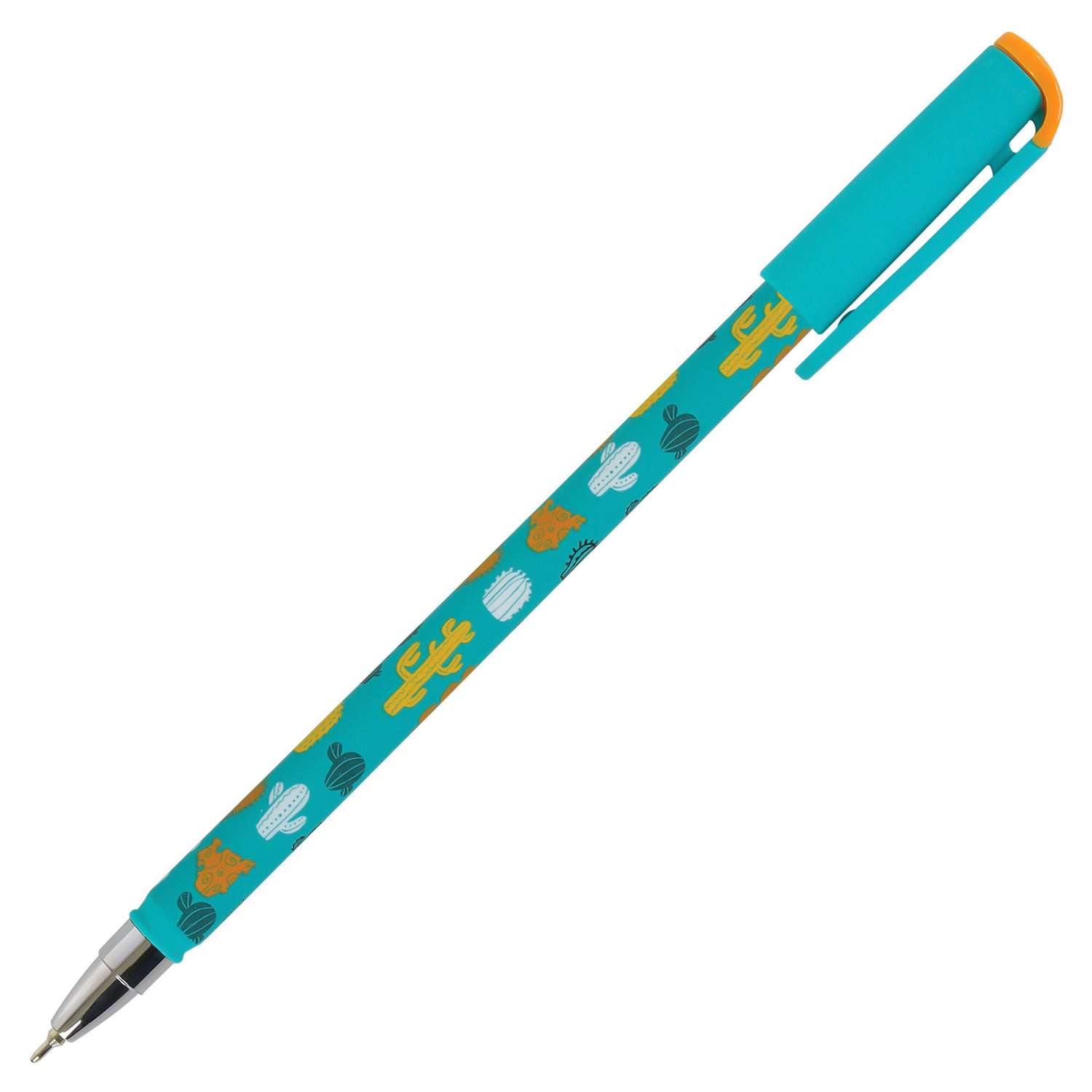 Ручка масляная Lorex Stationery Slim Soft Color Explosion Cactus Синий LXOPSS-CE2 - фото 3