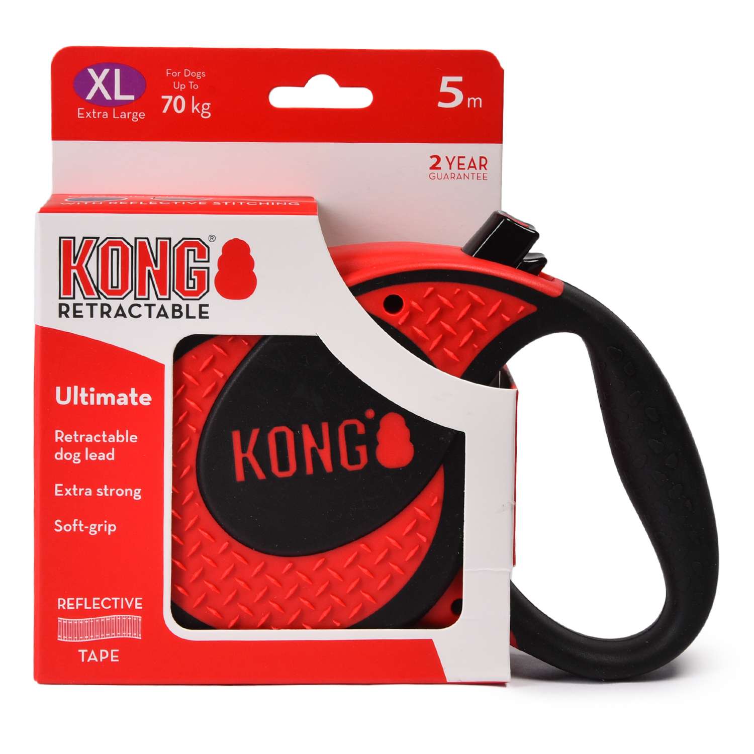 Рулетка KONG Ultimate красная лента 5м до 70кг - фото 3