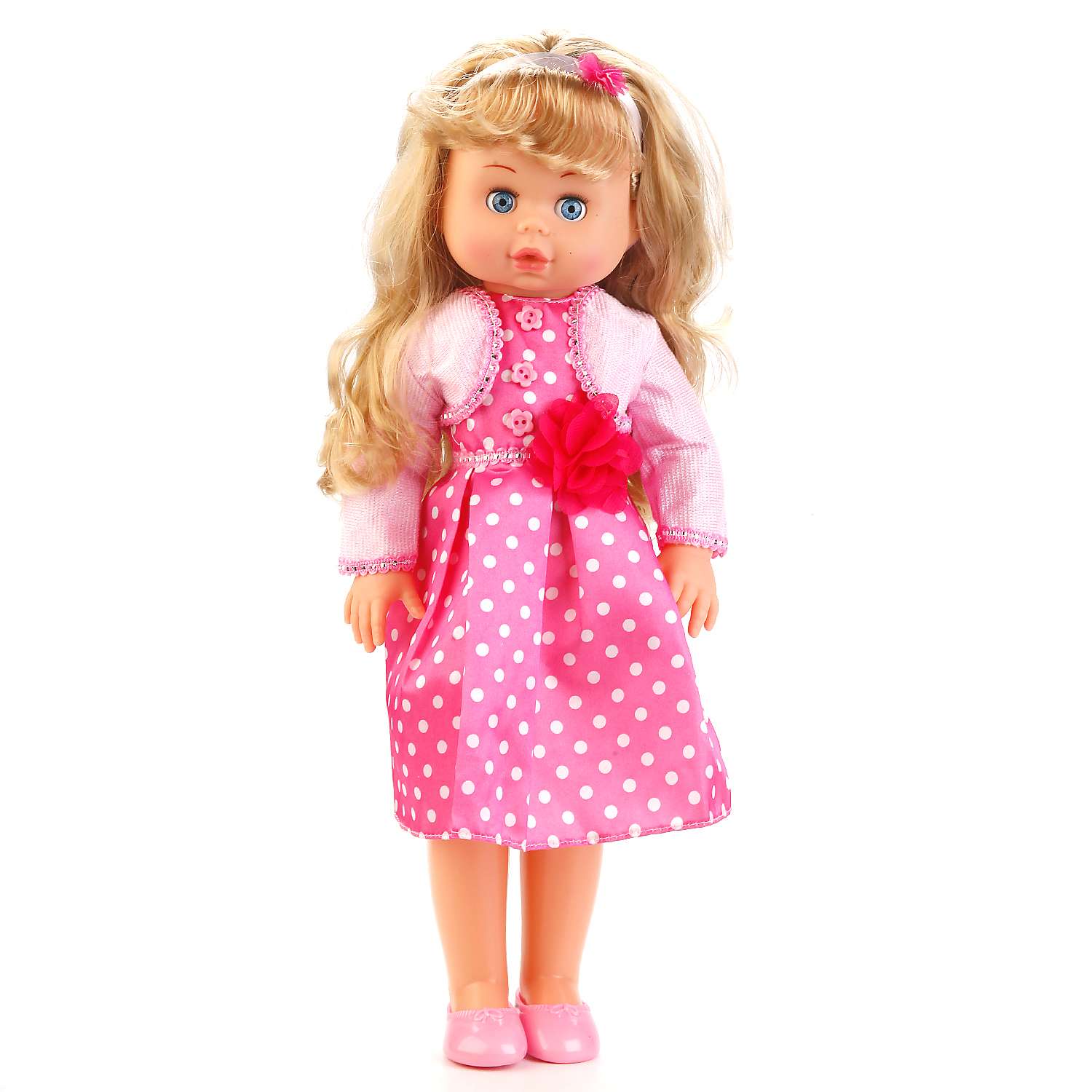 Кукла Карапуз интерактивная в розовом платье (POLI-15-A-RU) 236475 - фото 1
