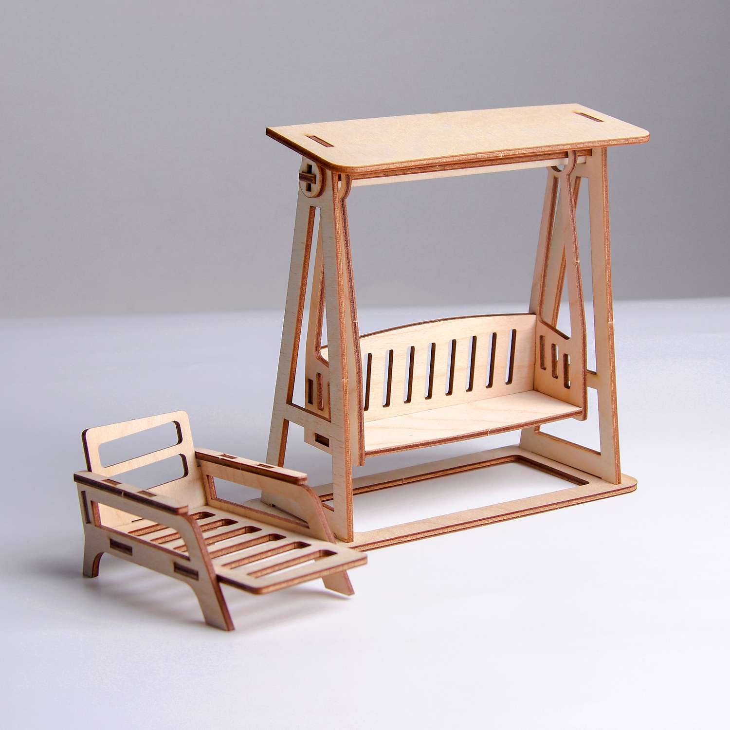 Конструктор деревянный Лесная мастерская Кукольная мебель Отдых на даче - фото 3