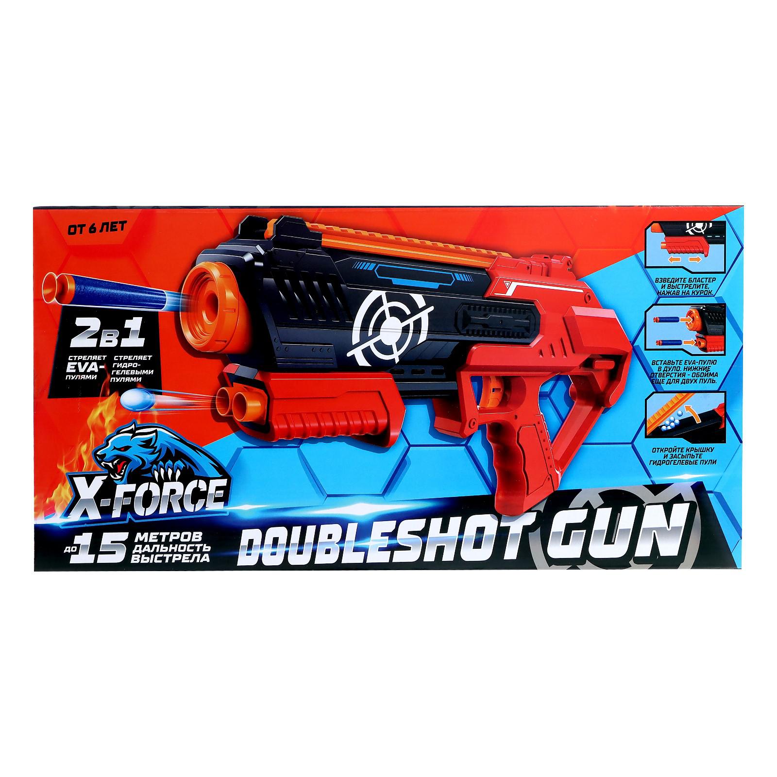 Бластер DOUBLESHOT GUN WOOW TOYS стреляет мягкими и гелевыми пулями - фото 4