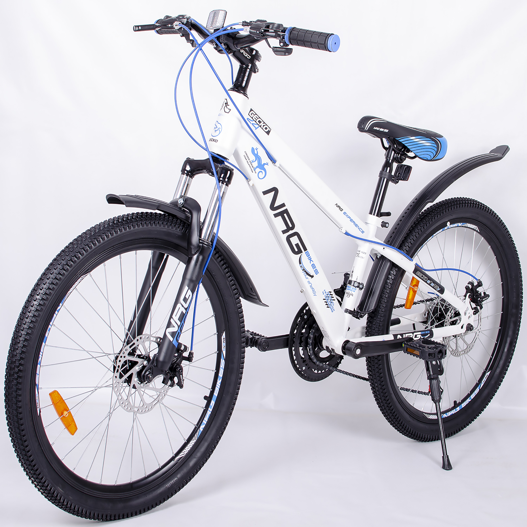 Велосипед NRG BIKES GECKO 24 white-black-blue - фото 3