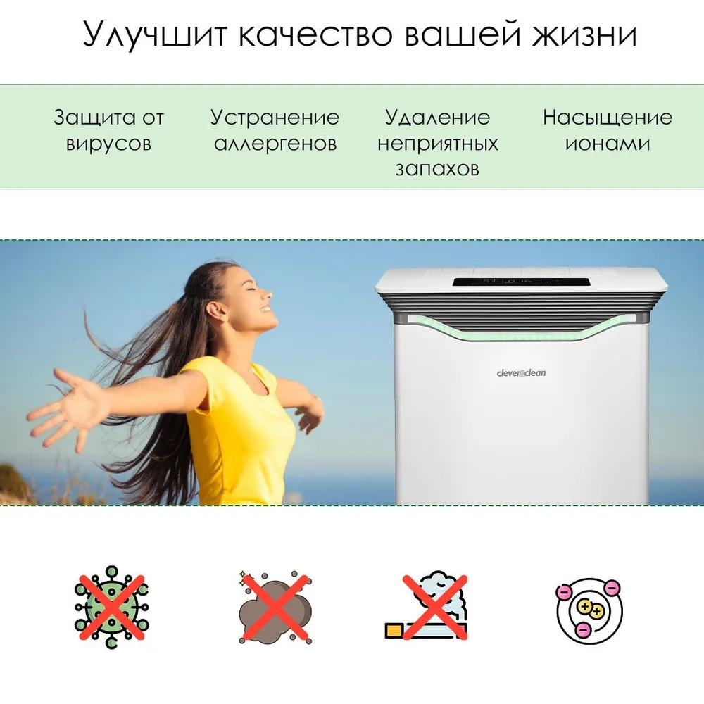 Очиститель воздуха Clever Clean HealthAir UV-07 купить по цене 21900 ₽ в  интернет-магазине Детский мир