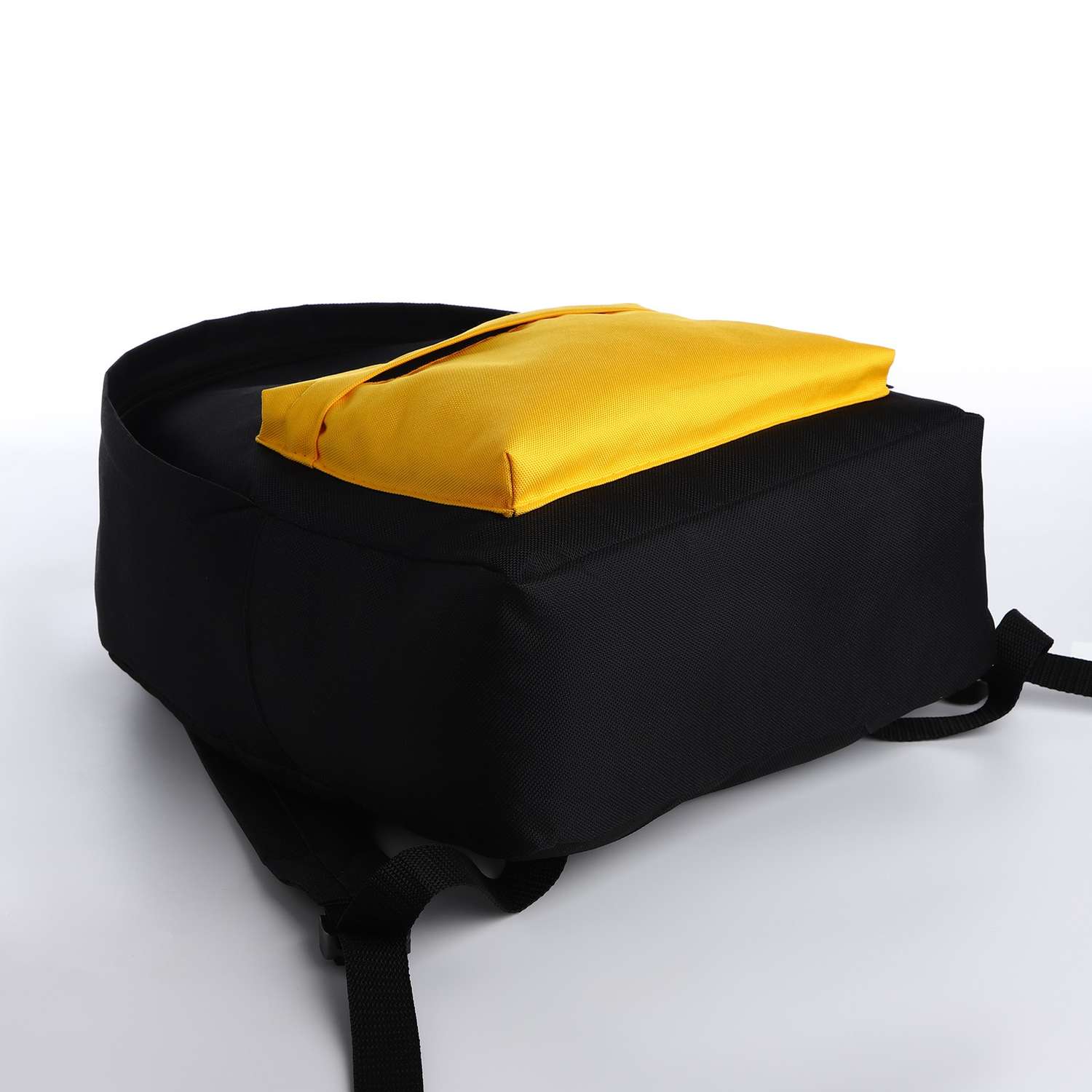 Спортивный рюкзак Sima-Land 20 литров цвет чёрный/желтый - фото 3