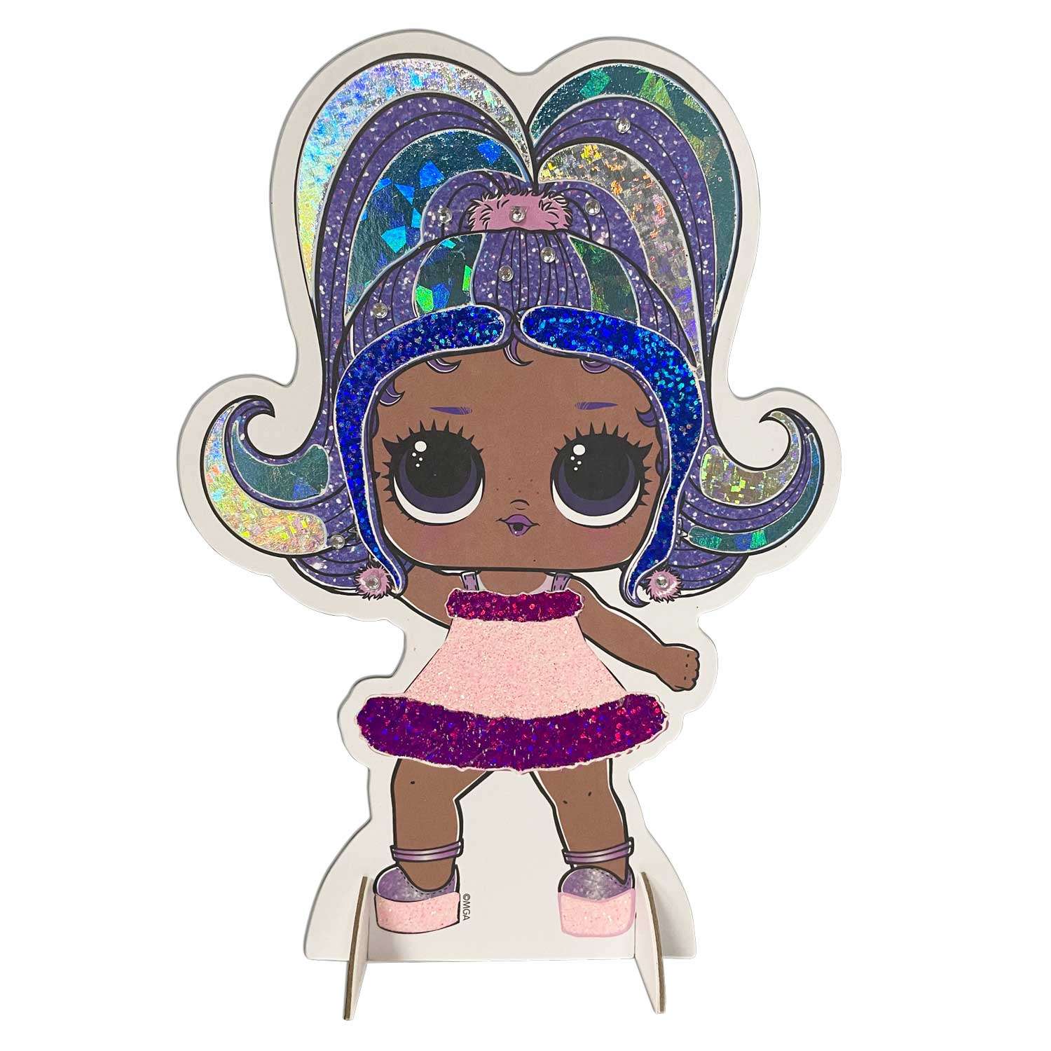 Набор для творчества детский L.O.L. Surprise! Большая кукла Диско из картона со стразами фольгой LN0079 - фото 2