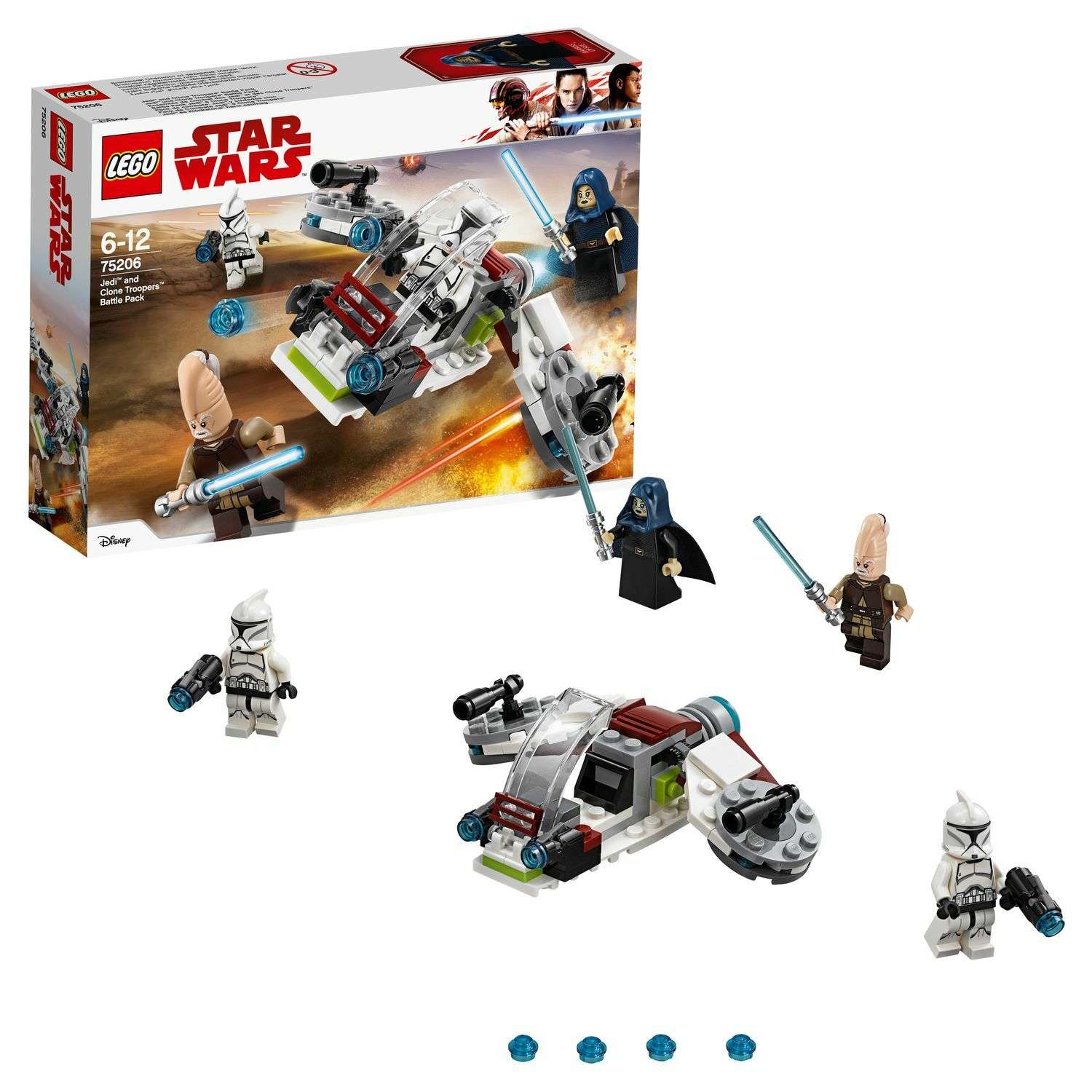 Конструктор LEGO Star Wars Боевой набор джедаев и клонов-пехотинцев (75206) - фото 1