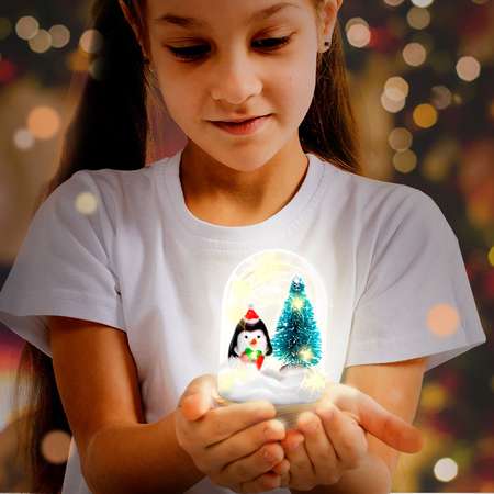 Набор Школа Талантов для творчества «Новогодний ночник с игрушкой: Пингвин»