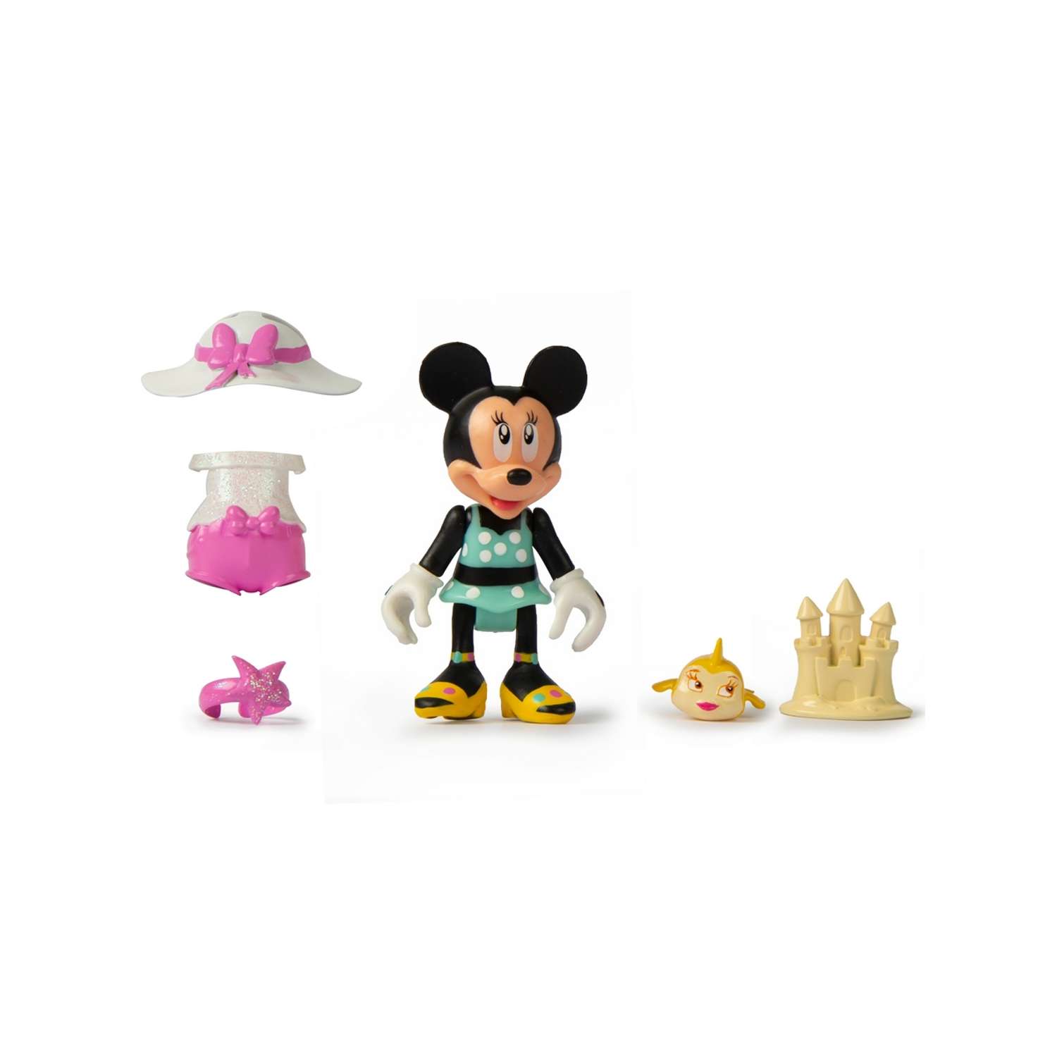 Игровой набор Disney Минни: Новый образ с питомцем (фигурка 12 см в сумочке 16х13 см светло-розовый) - фото 2