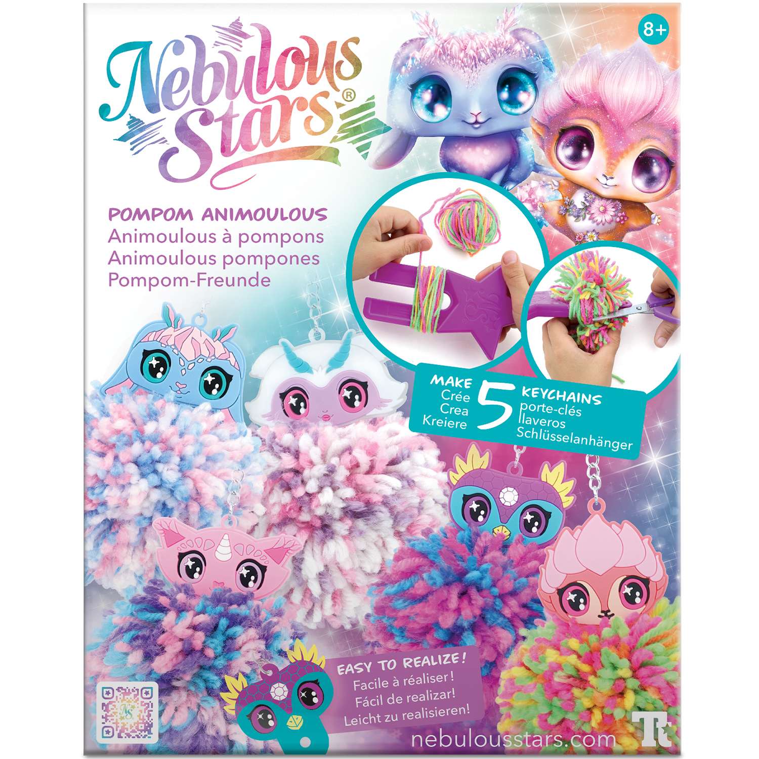 Набор Nebulous Stars для создания брелоков с цветными помпонами Серия Paloma 11139_NSDA - фото 1
