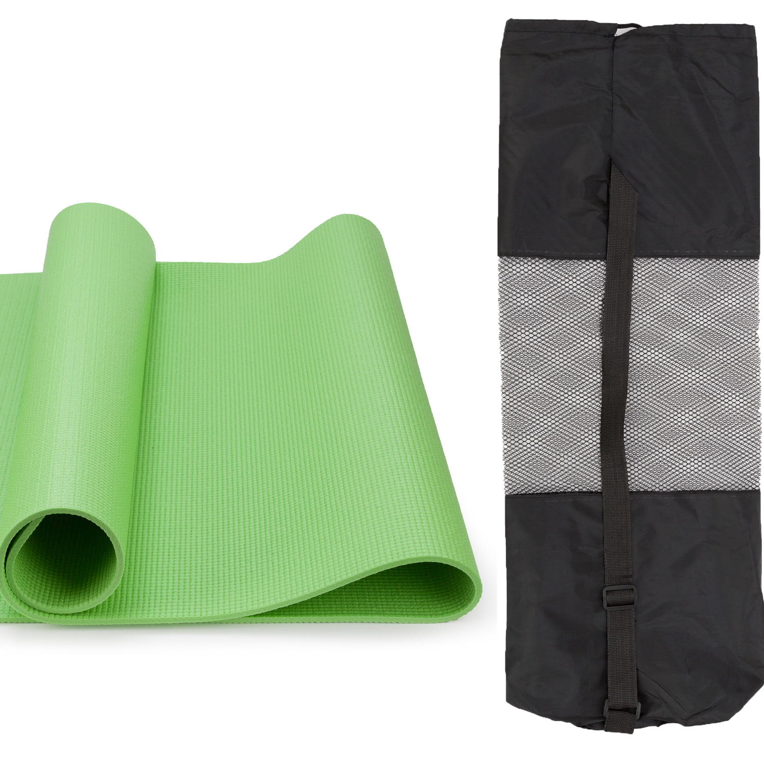 Коврик для йоги SXRide Коврик для йоги 173х61х0.6 см зеленый с сумкой - фото 1