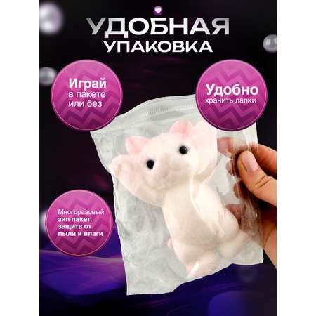 Игрушка антистресс Balori Сквиш котик маленький розовый