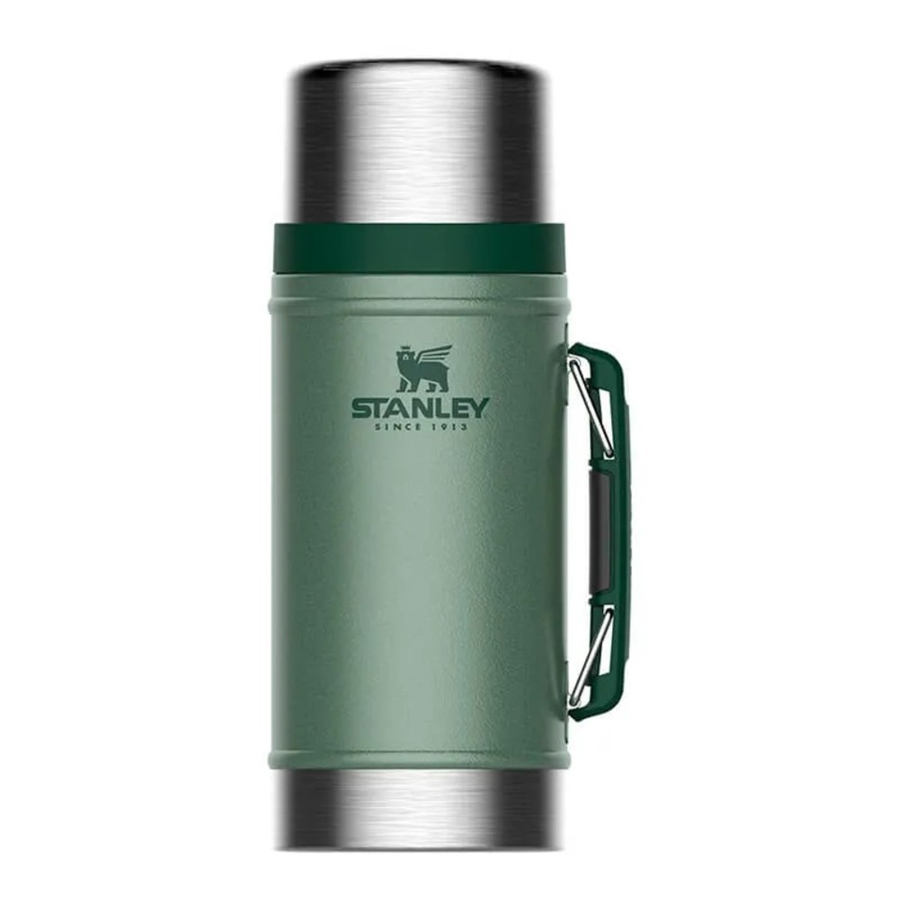 Термос для туризма STANLEY Classic 0.94L Vacuum Food Jar Hammertone Green - фото 1