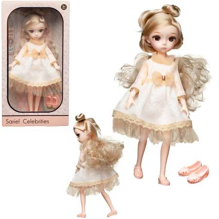 Кукла Junfa в бело золотом платье 25 см