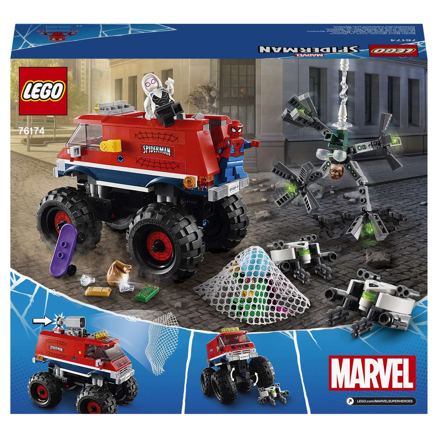 Конструктор LEGO DC Super Heroes Монстр-трак Человека-Паука против Мистерио 76174 - фото 3