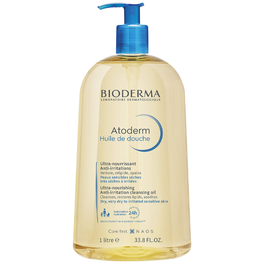 Масло Bioderma Atoderm ультрапитательное восстанавливающее для душа лица и тела 1000 мл - фото 1