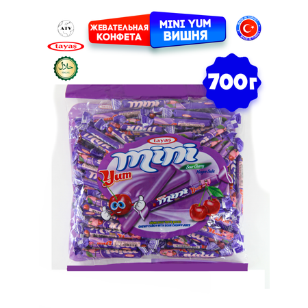 Жевательные палочки TAYAS конфетки Mini Yum вкус вишни 700 г