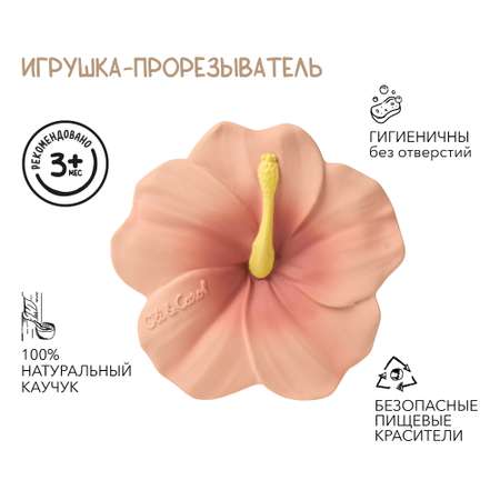 Прорезыватель грызунок OLI and CAROL Iris the Hibiscus из натурального каучука