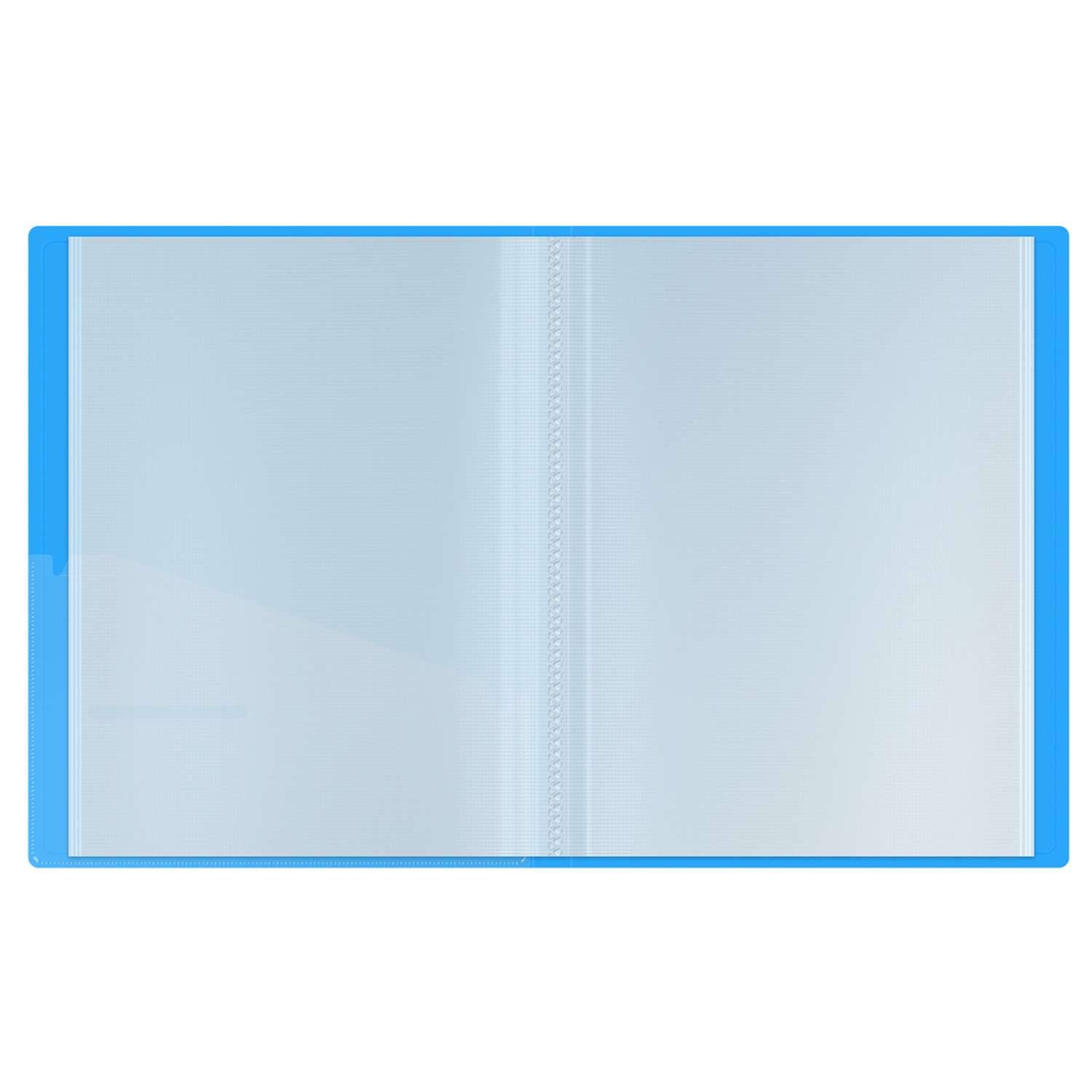 Папка с 60 вкладышами Berlingo Neon голубой неон - фото 3