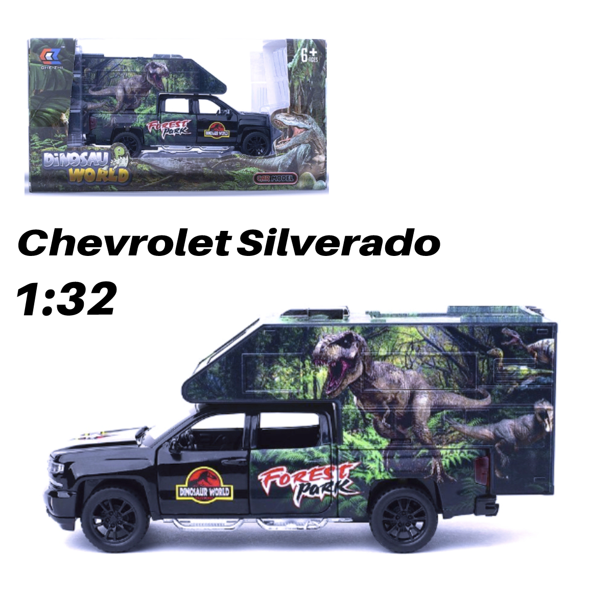 Автомобиль Che Zhi Chevrolet 1:32 CZ21blk - фото 1