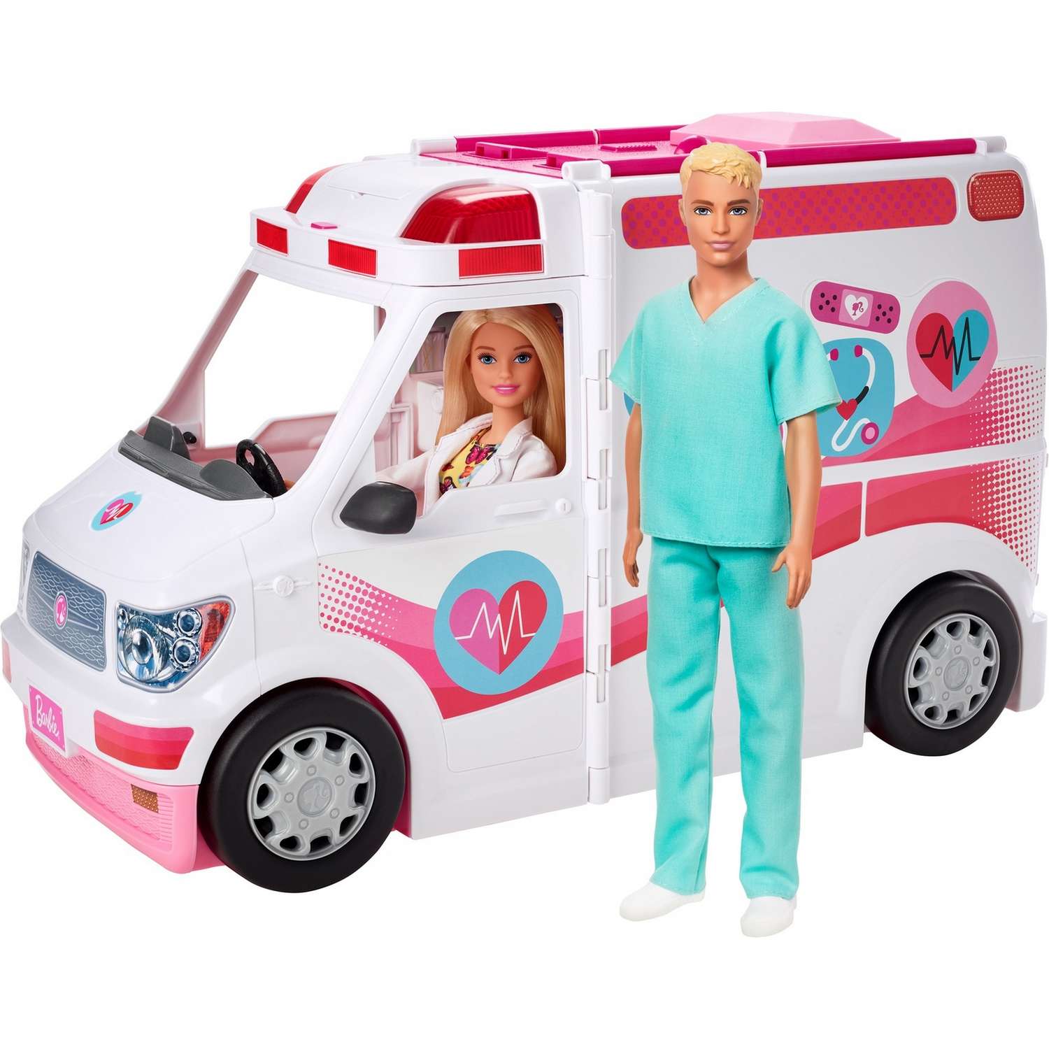 Набор игровой Barbie Кем быть? Клиника 2 куклы+машина скорой помощи GMG35 GMG35 - фото 1