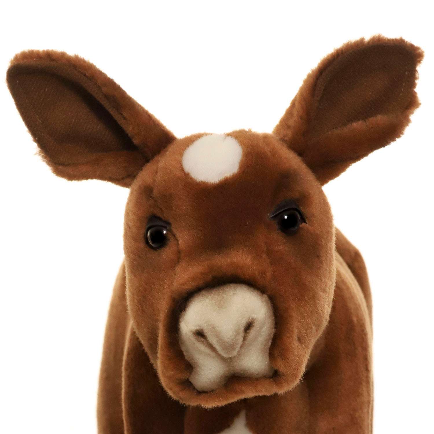Реалистичная мягкая игрушка HANSA Бык телёнок коричневый 34 см - фото 6